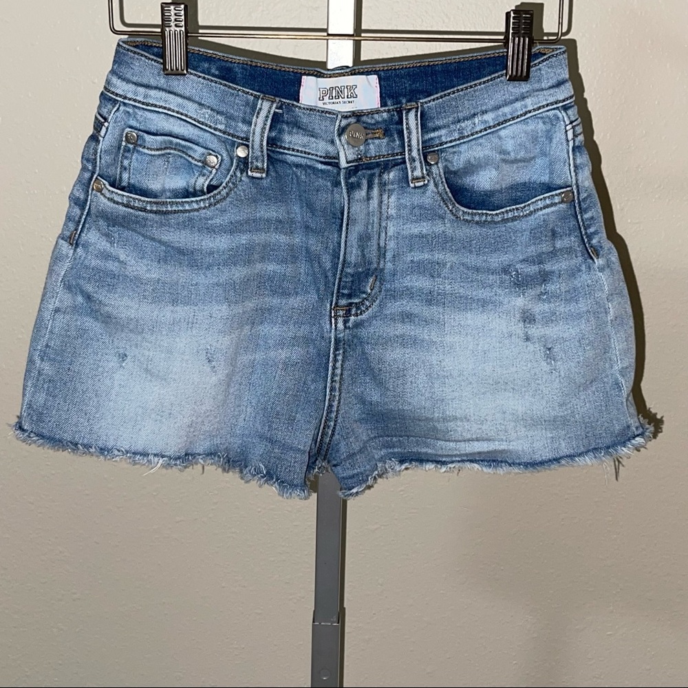 Victoria’s Secret Pink Cut-Off Denim Shorts, Size 4